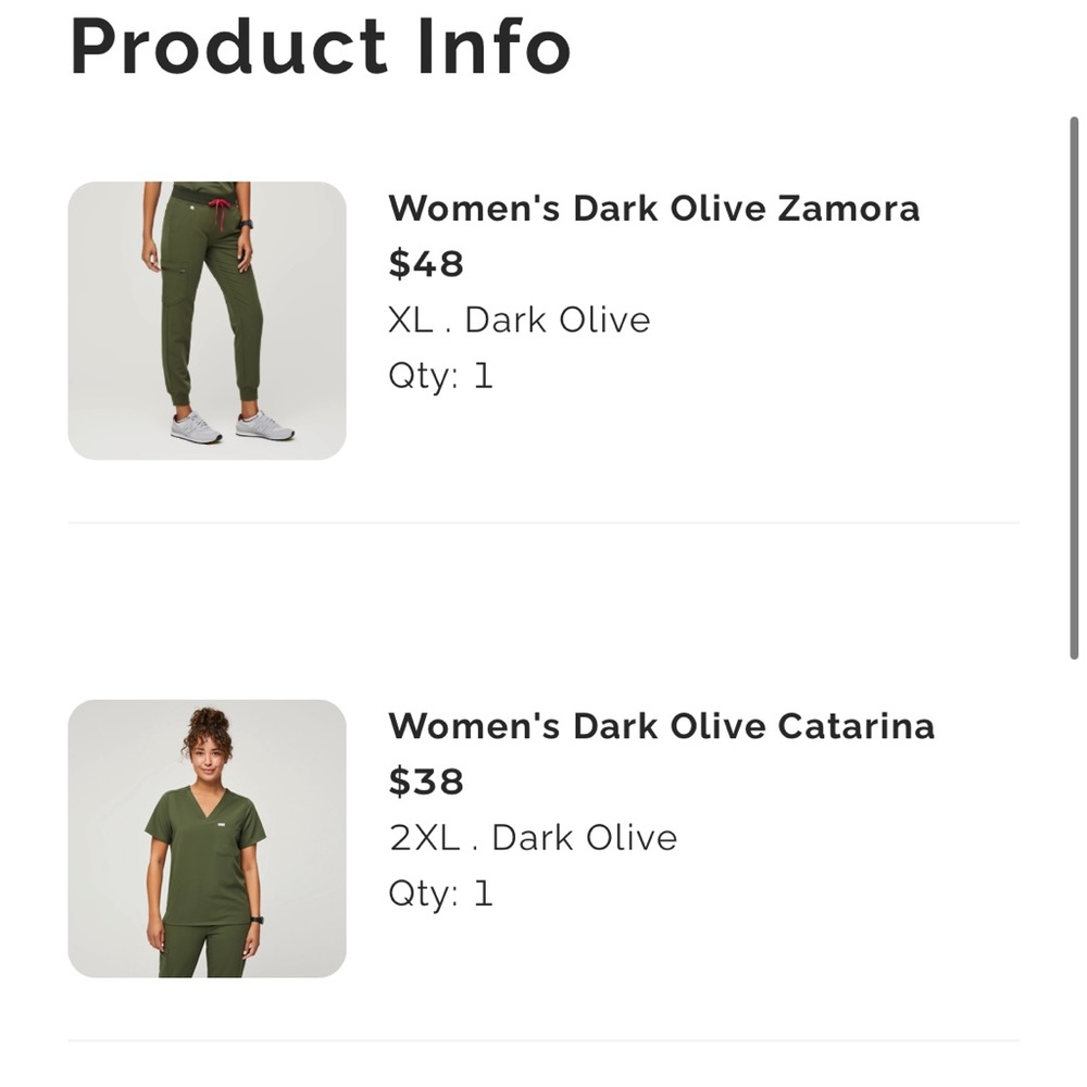 FIGS Dark Olive Set